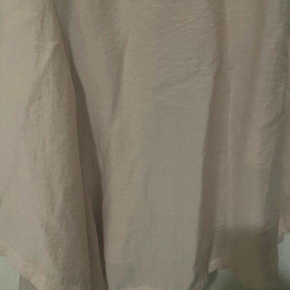 KEEPSAKE ALL MINE MIDI APPLIQUÉ FLORAL ASYMMETRICAL DRESS SHELL BLUSH NUDE SZ M - Picture 10 of 16